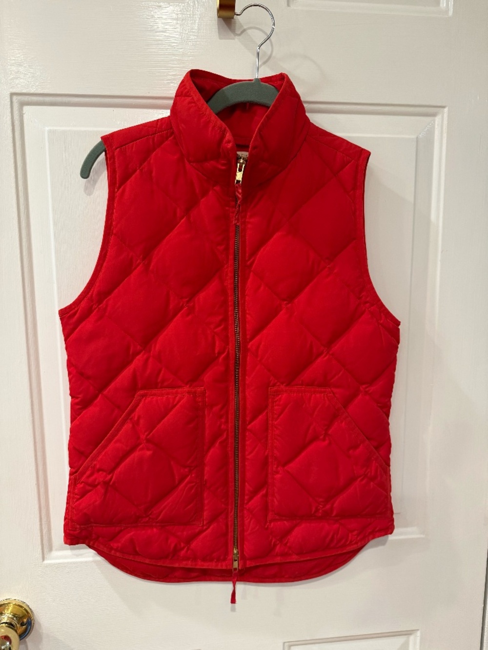 JCrew women's lightweight red puffer vest - size XS